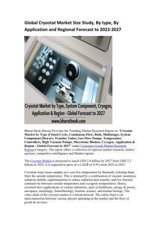 Global Cryostat Market Research Report 2022-2027