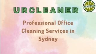 UrCleaner's Office Cleaning Sydney