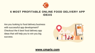 6 Most Profitable Online Food Delivery App Ideas