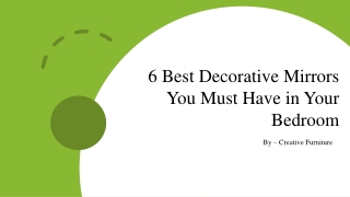 6 Best Decorative Mirrors You Must Have in Your Bedroom​