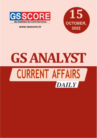 DAILY CURRENT AFFAIRS - 15 OCTOBER 2022