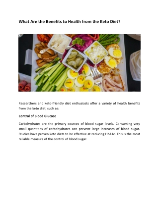 What Are the Benefits to Health from the Keto Diet-Keto Catering