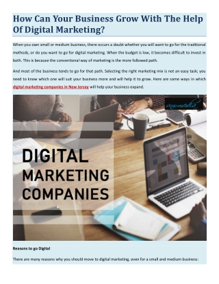 How Can Your Business Grow With The Help Of Digital Marketing?