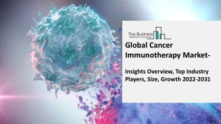 Global Cancer Immunotherapy Market Report 2022- Market Size, Trends, And Global