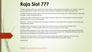 Raja Slot 777