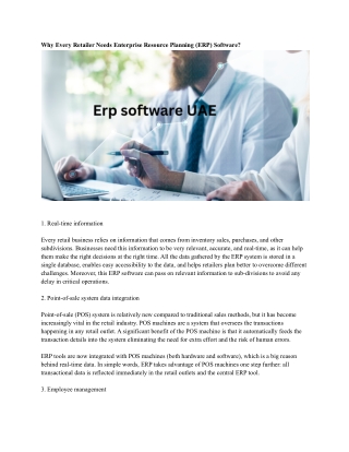 Erp software UAE