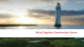 Wirral Together Communities Forum	 25 June 2019