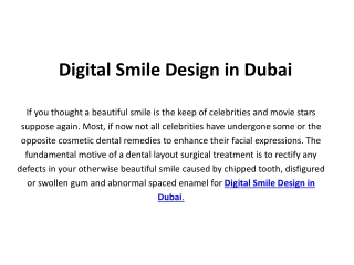 Digital Smile Design in Dubai