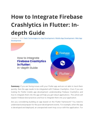 How to Integrate Firebase Crashlytics in Flutter: In-depth Guide