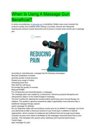 R-1 When Is Using A Massage Gun Beneficial_