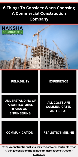 6 Things to Consider when Choosing a Commercial Construction Company