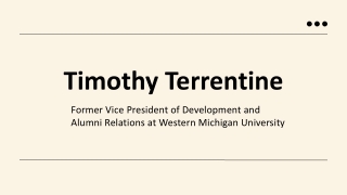 Timothy Terrentine - A Results-driven Competitor From Michigan