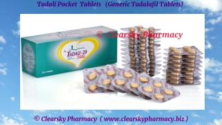 Tadali Pocket  Tablets (Generic Tadalafil Tablets)