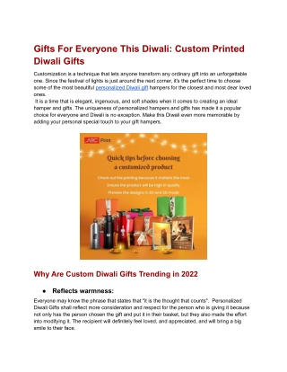 Gifts For Everyone This Diwali_ Custom Printed Diwali Gifts