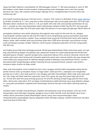 Situs Sah Harga Jual Paket Videotron Yang Terpercaya Serta Paling Sempurna 2022