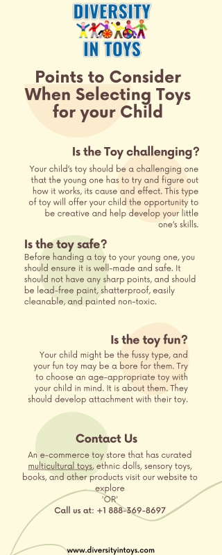 Points to Consider When Selecting Toys for your Child