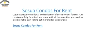 Sosua Condos For Rent Casadecompai.com