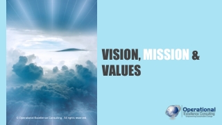 Vision, Mission & Values