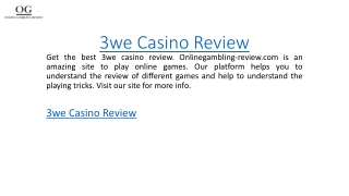 3we Casino Review  Onlinegambling-review.com