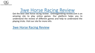 3we Horse Racing Review  Onlinegambling-review.com