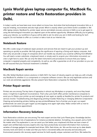 online laptop repair in delhi
