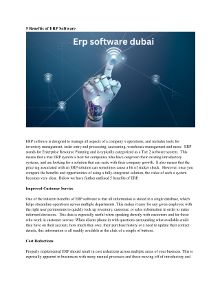 Erp software dubai