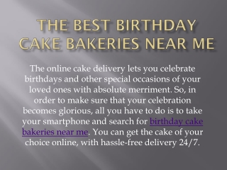 The Best Birthday Cake Bakeries Near Me