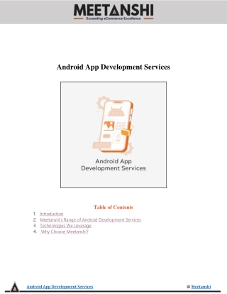 Android App Development Services