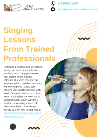 Singing Lessons From Trained Professionals