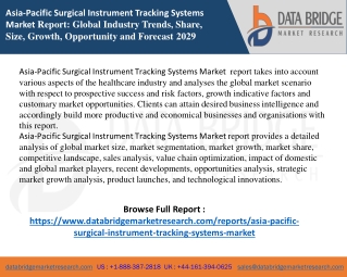 Asia-Pacific Surgical Instrument Tracking Systems Market  report