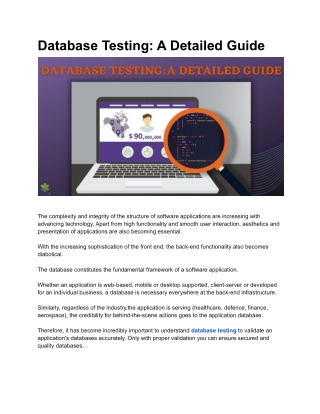 Database Testing: A Detailed Guide