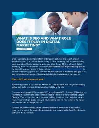 What Is SEO And What Role Does It Play In Digital Marketing_