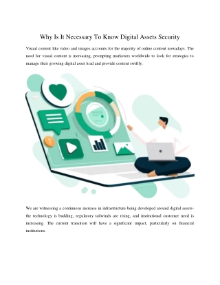 Why Is It Necessary To Know Digital Assets Security