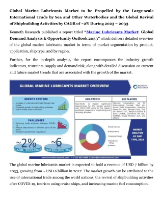 Marine Lubricants Market Size, Growth Research & Analysis