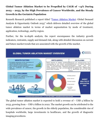 Tumor Ablation Market Size, Share Research & Analysis Pr