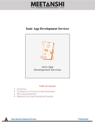 Ionic App Development Services