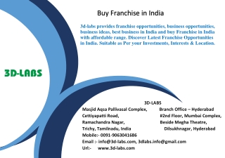 buy franchise in india