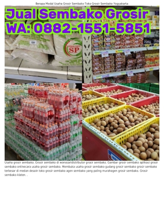 ౦882•I55I•585I (WA) Jual Sembako Online Supplier Grosir Sembako
