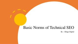 Basic Norms of Technical SEO