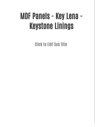 MDF Panels - Key Lena - Keystone Linings
