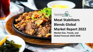 Meat Stabilizers Blends Global Market Trends, Growth, Companies, Industry Strategies, Competition, Opportunities and Seg