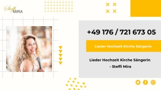 Lieder Hochzeit Kirche Sängerin - Steffi Mira