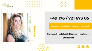 Songtext Hallelujah Deutsch Hochzeit - Steffi Mira