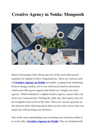Creative Agency in Noida - Mongoosh designs