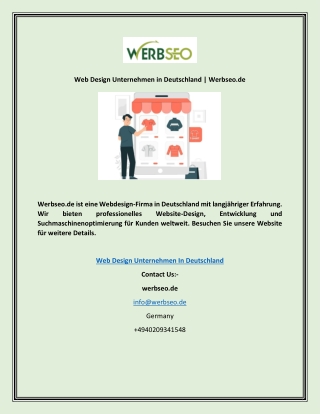 Web Design Unternehmen in Deutschland | Werbseo.de