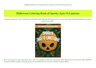 [Epub]$$ Halloween Coloring Book of Spooky Jack-O-Lanterns [R.A.R]