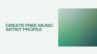 Create Free Music Artist Profile By Hyper Harmony - PPT