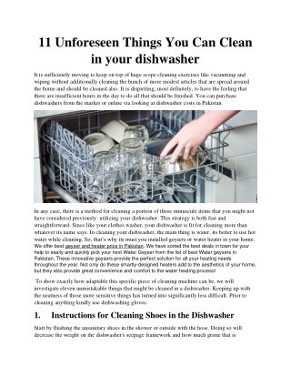 11 Unforeseen Things You Can Clean in your dishwasher