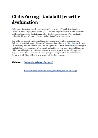 Cialis 60 mg_  tadalafil _erectile dysfunction _