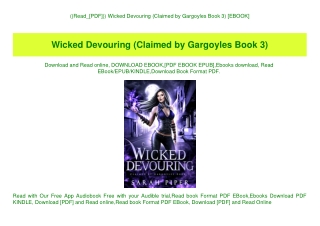 ((Read_[PDF])) Wicked Devouring (Claimed by Gargoyles Book 3) [EBOOK]